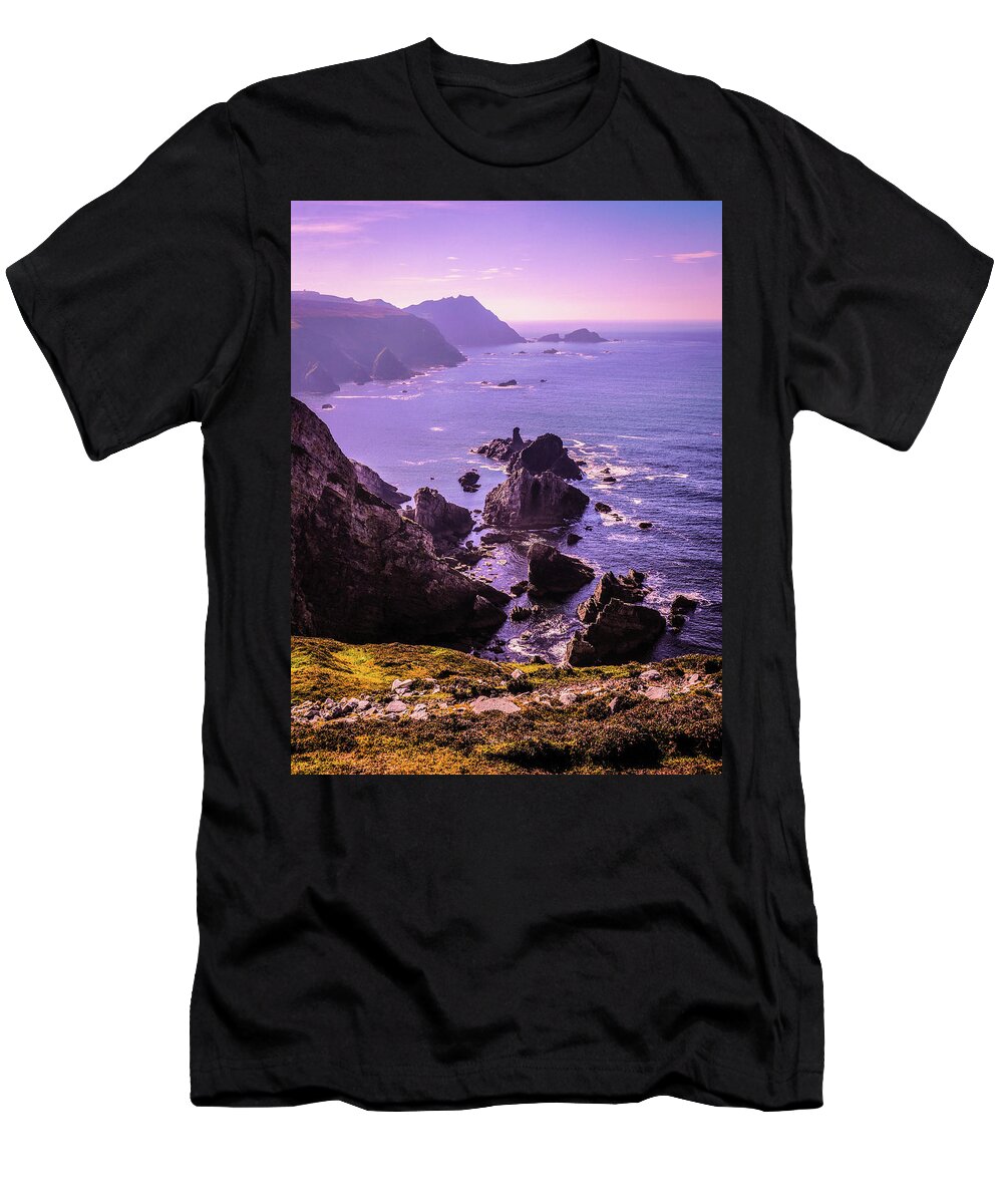 Ireland Rocks T-Shirt featuring the photograph Sunset over Glenlough Ireland by Lexa Harpell