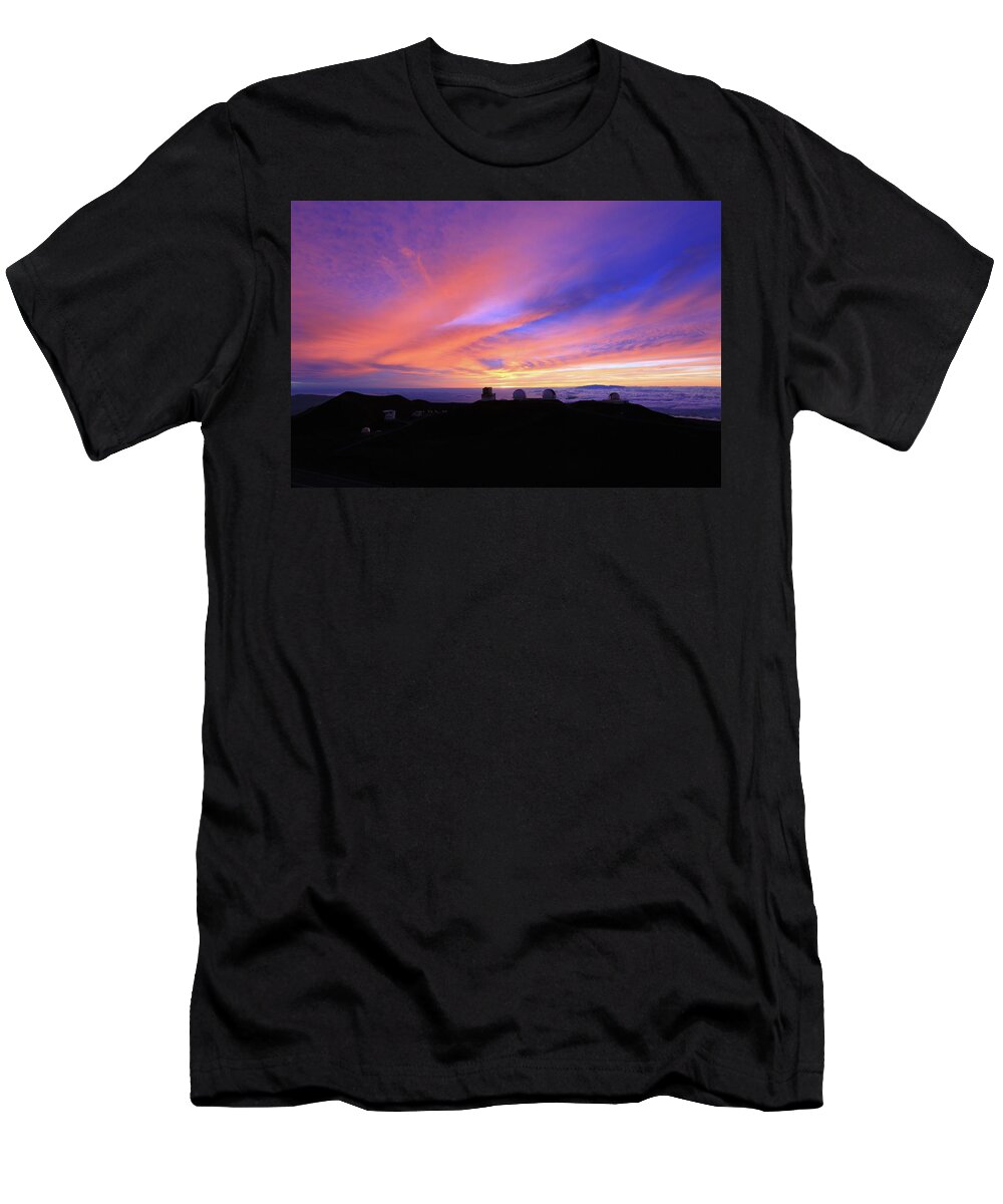  T-Shirt featuring the photograph Sunset over the Clouds by M C Hood