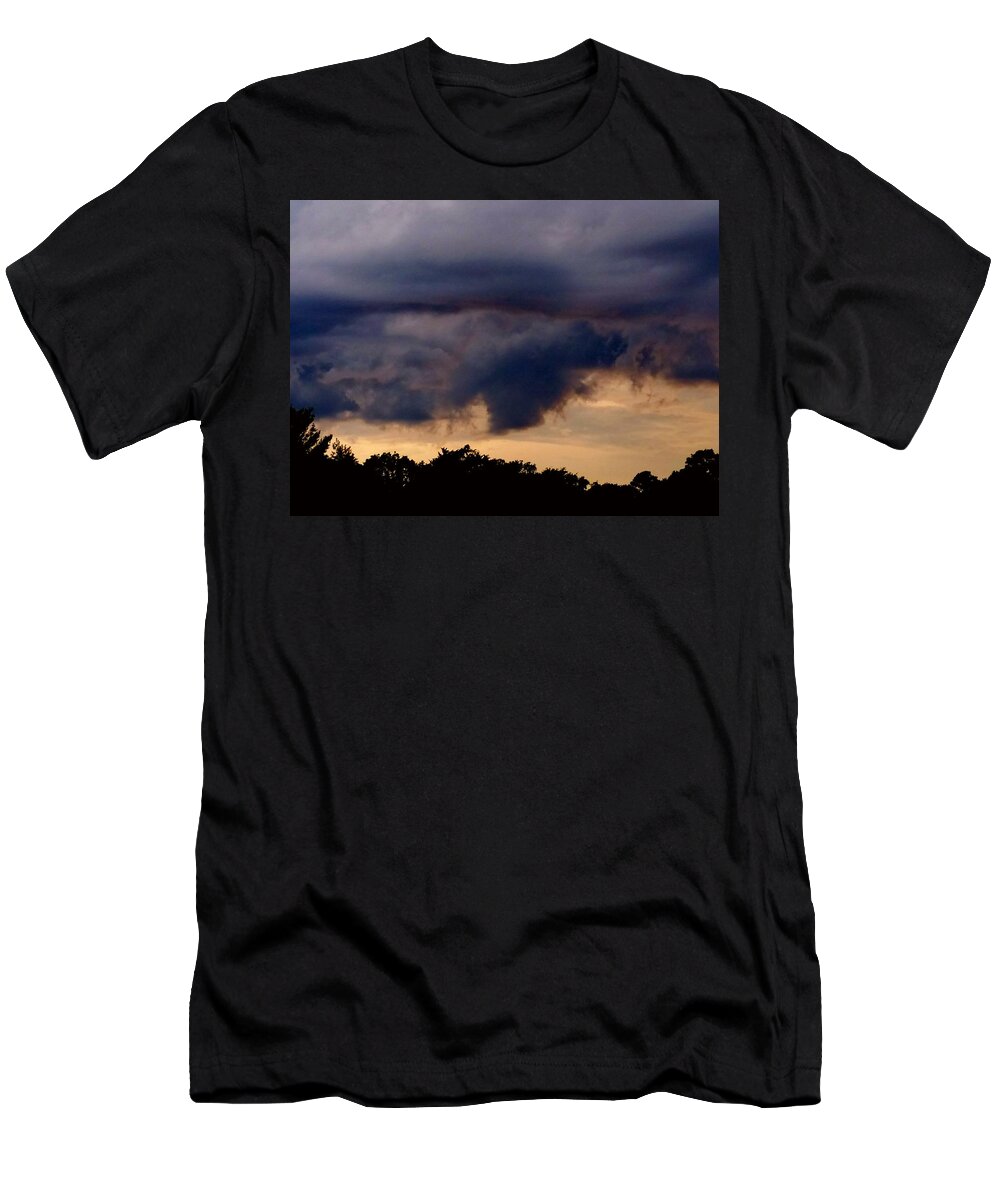 Scud T-Shirt featuring the photograph Sunset Scud Lowering and Rotation by Ally White