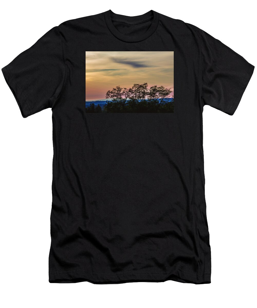 Lynden T-Shirt featuring the photograph Sunset Silhouette by Judy Wright Lott