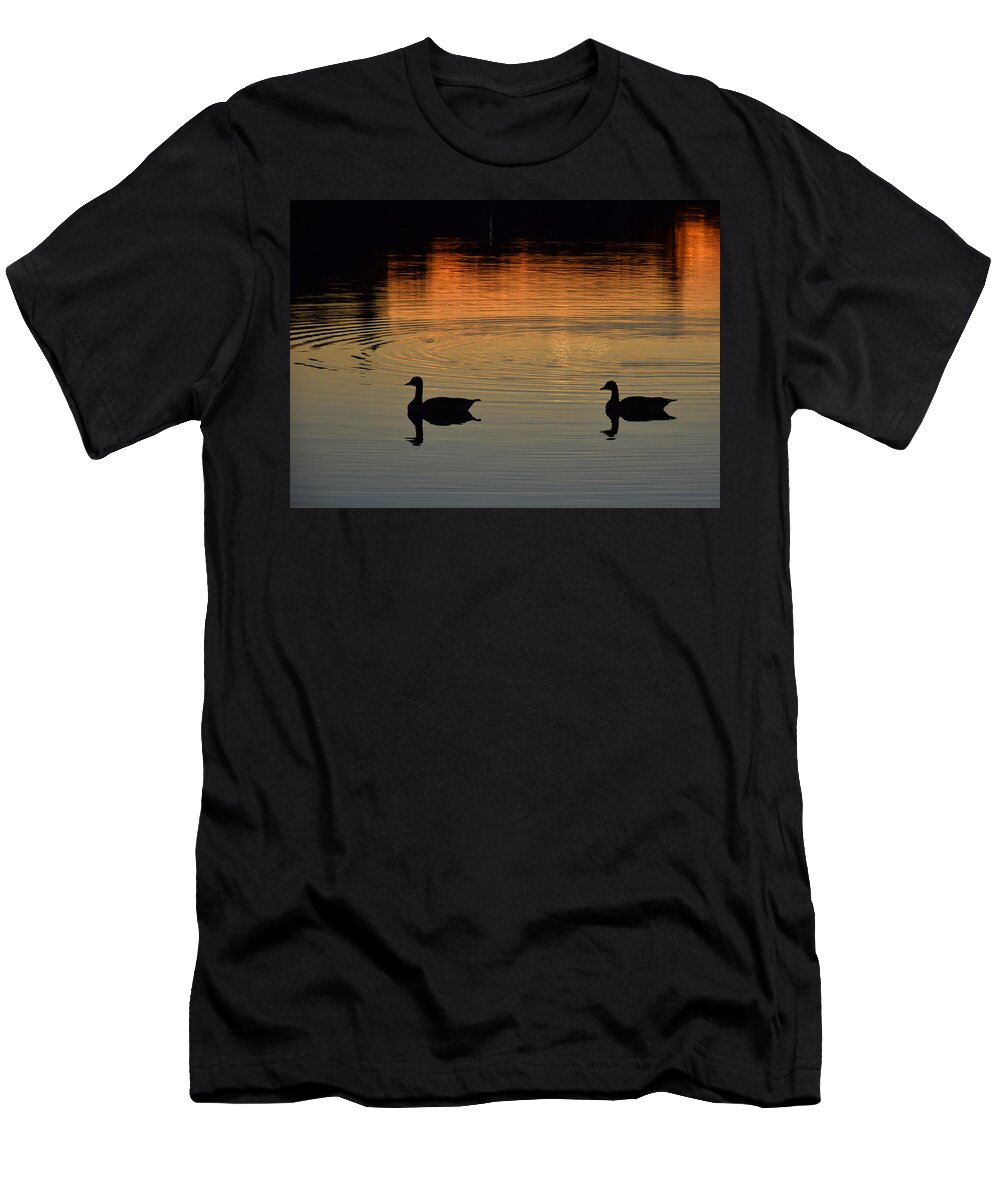 Ducks T-Shirt featuring the photograph Sunset View by Tricia Marchlik