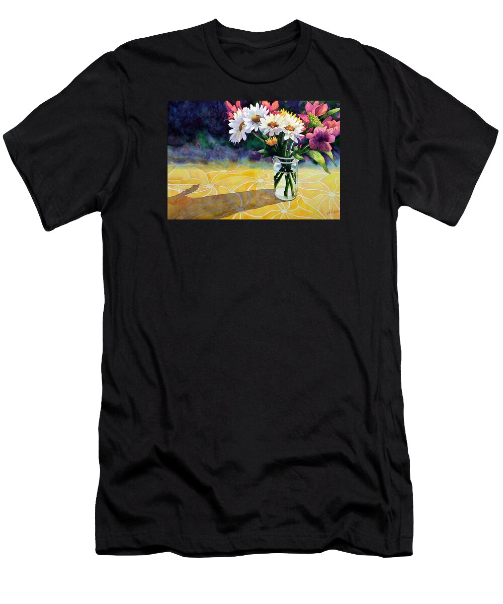 Nature T-Shirt featuring the painting Sunsoaker by Mick Williams