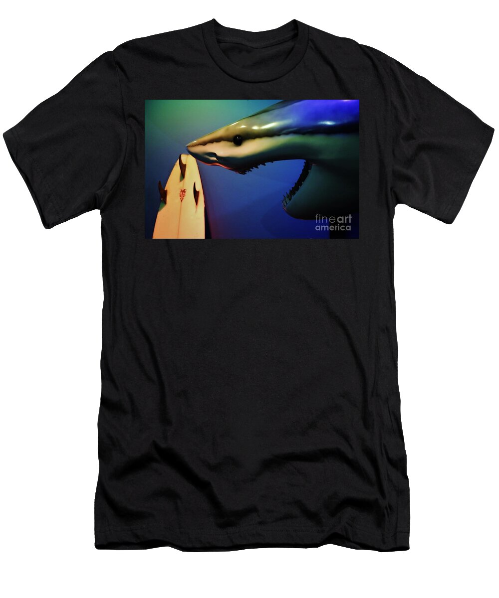 Surfing T-Shirt featuring the photograph Surfers Beware by Craig Wood