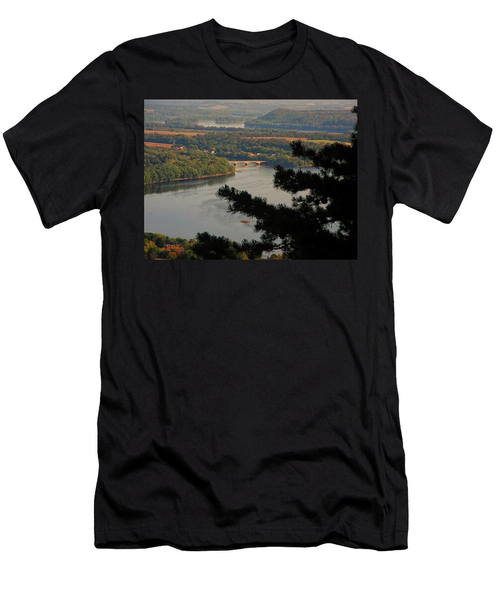 Susquehanna River Below T-Shirt featuring the photograph Susquehanna River Below by Raymond Salani III