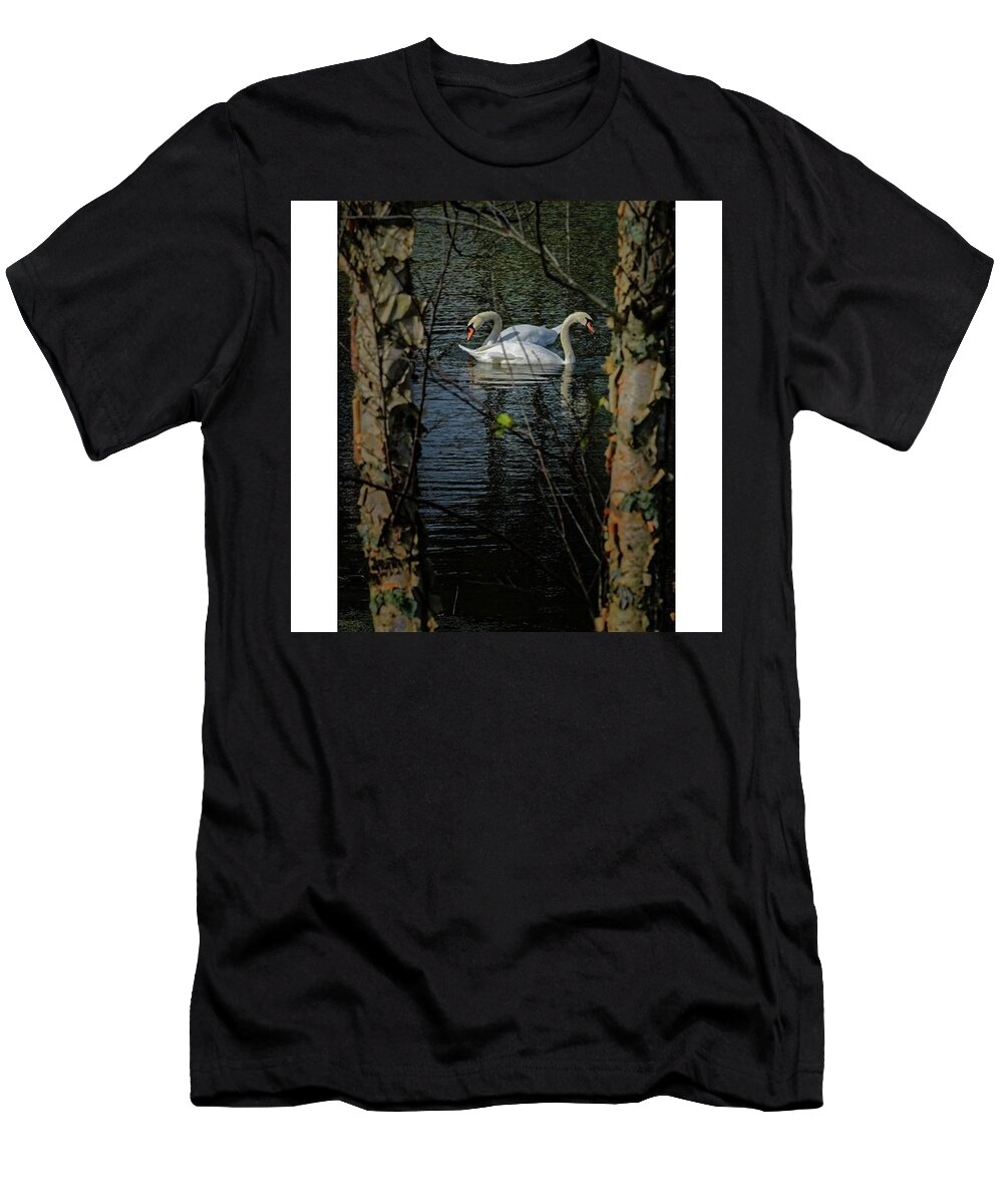 Wildlife T-Shirt featuring the photograph Swans by Marvin Reinhart