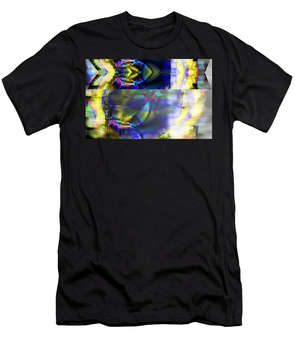 Abstract T-Shirt featuring the digital art Swimming.. by Art Di