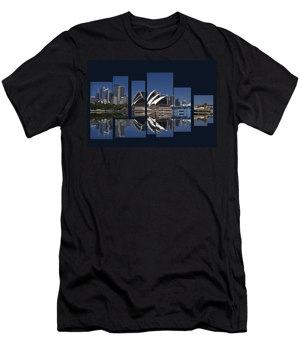 Sydney Harbour T-Shirt featuring the photograph Sydney Harbour Collage by Sheila Smart Fine Art Photography