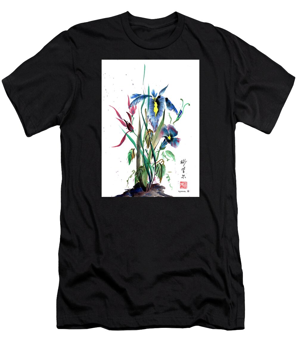 Chinese Brush Painting T-Shirt featuring the painting Tapestry by Bill Searle