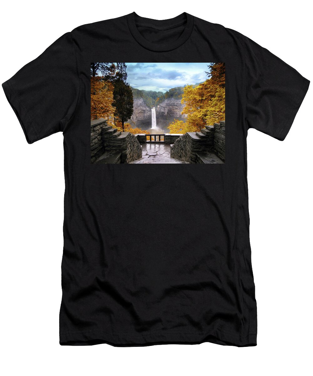 Taughannock T-Shirt featuring the photograph Taughannock in Autumn by Jessica Jenney