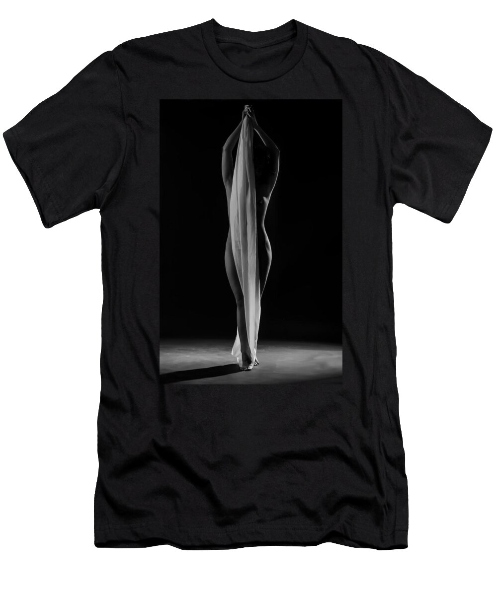 Nude T-Shirt featuring the photograph Taut String by Vitaly Vakhrushev