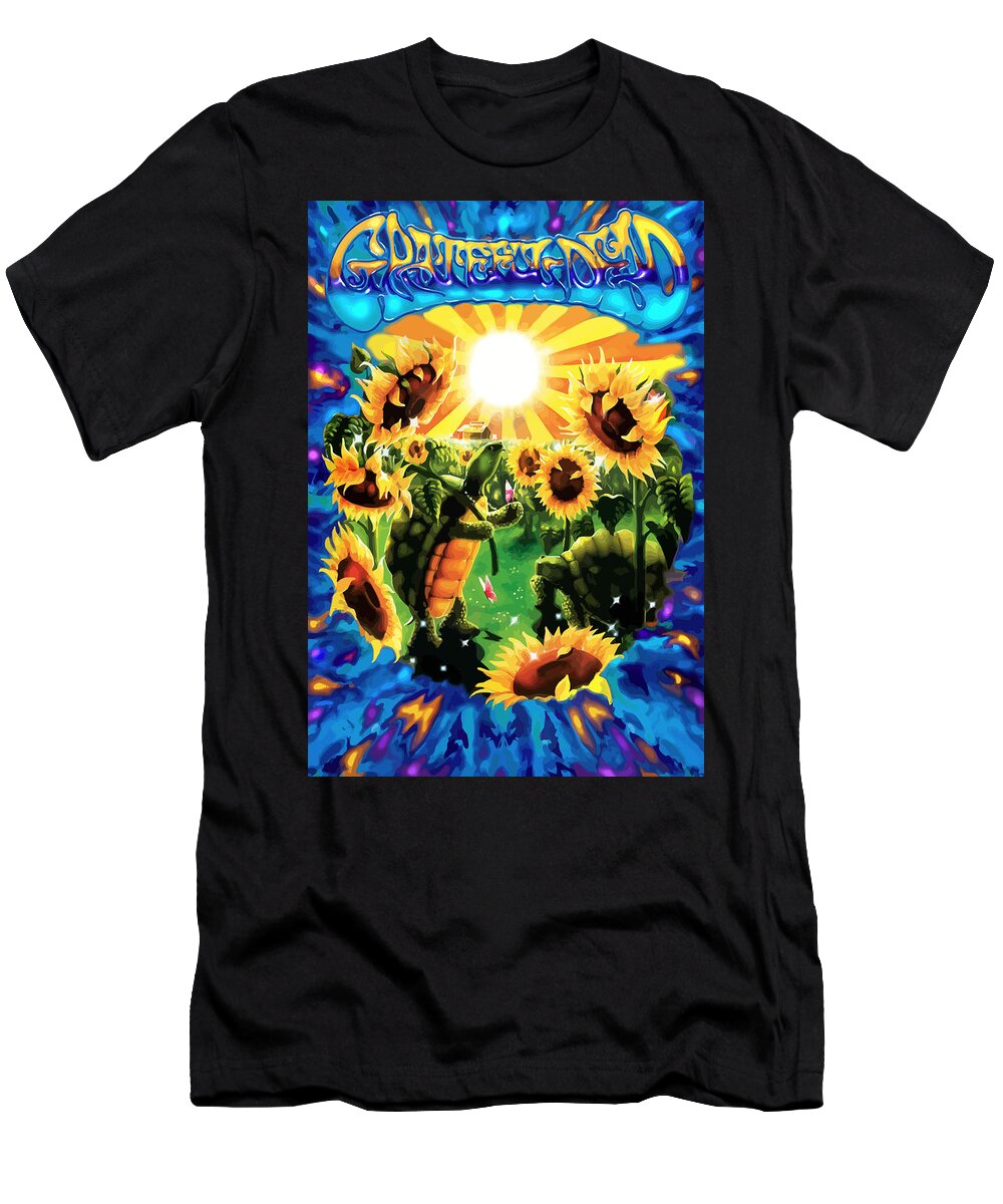 Grateful Dead T-Shirt featuring the digital art Terrapin Sun Flowers by The Turtle