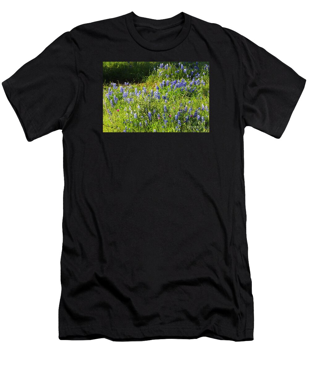 Nature T-Shirt featuring the photograph Texas State Wildflower in Spring by Linda Phelps