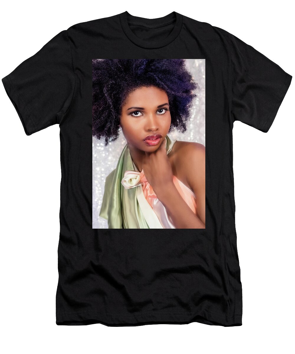 Girl T-Shirt featuring the photograph That look 2 by Lilia D