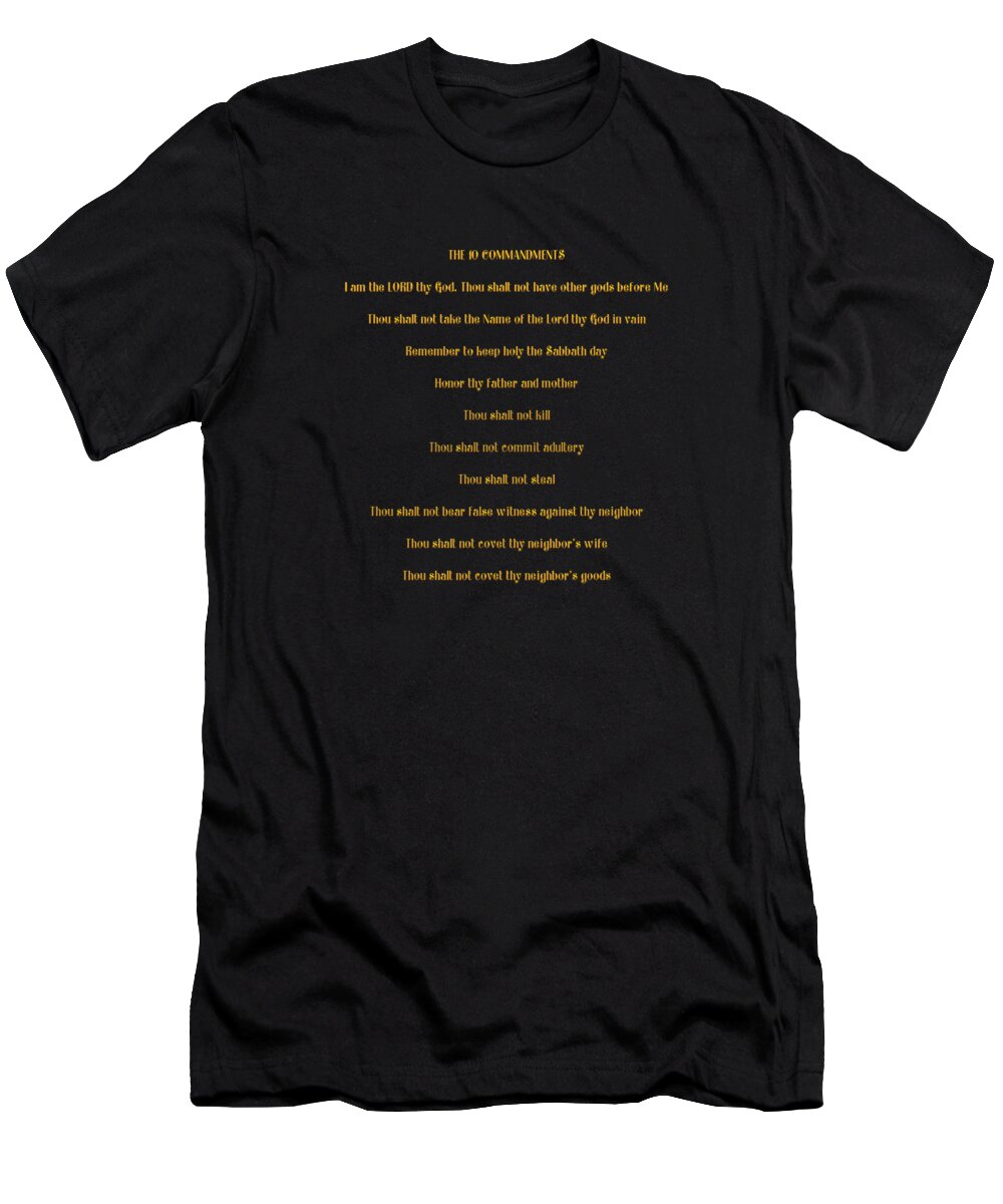 The Ten Commandments T-Shirt featuring the digital art The 10 Commandments by Rose Santuci-Sofranko