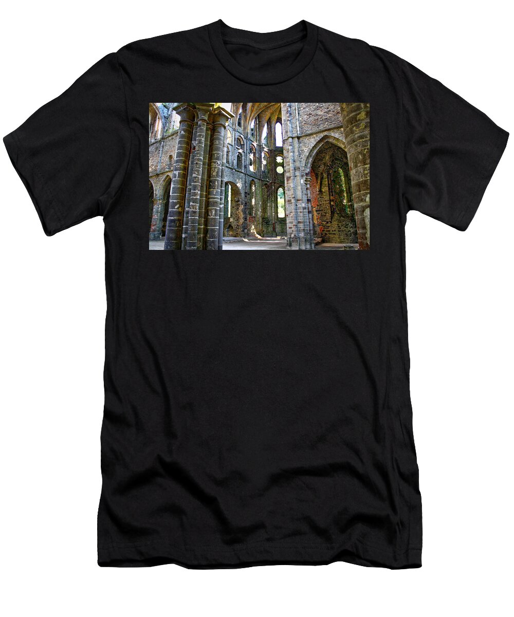 Belgium T-Shirt featuring the photograph The Abbey by Ingrid Dendievel