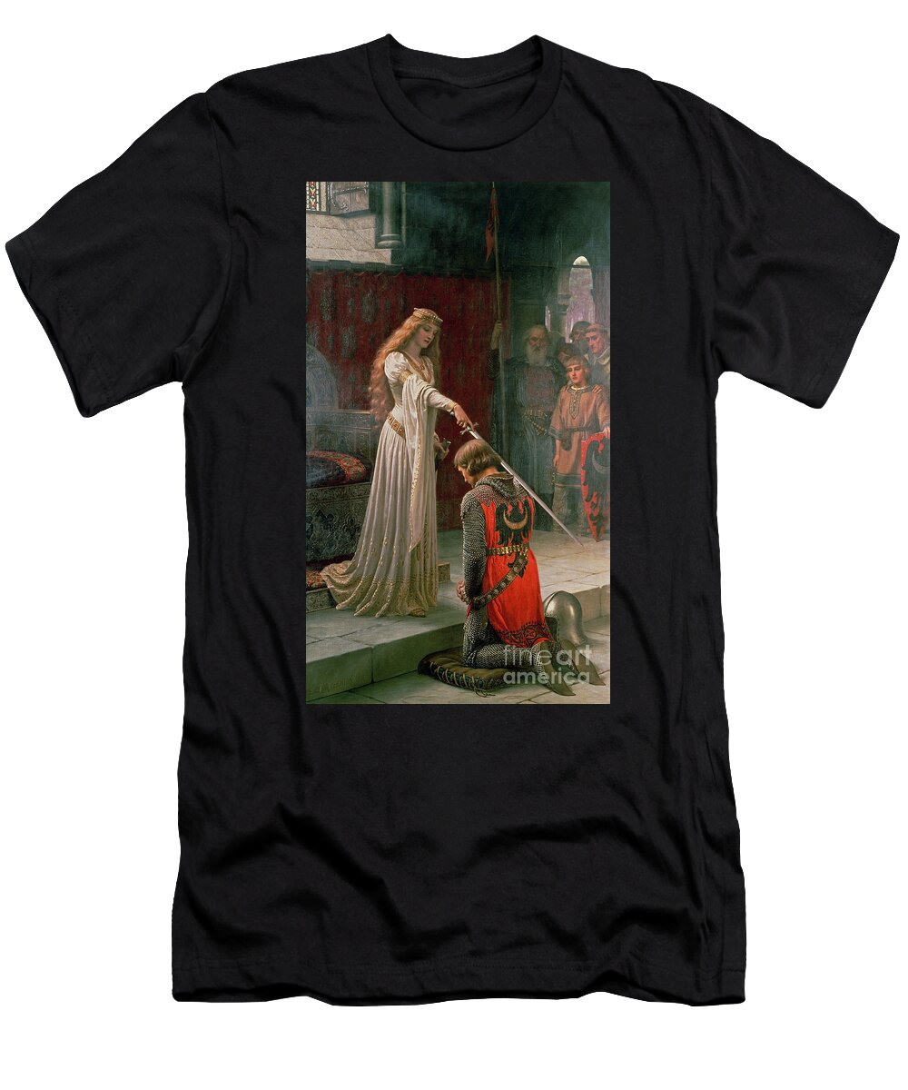 The T-Shirt featuring the painting The Accolade by Edmund Blair Leighton