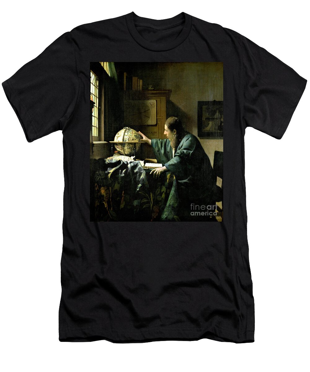 Jan Vermeer T-Shirt featuring the painting The Astronomer by Jan Vermeer