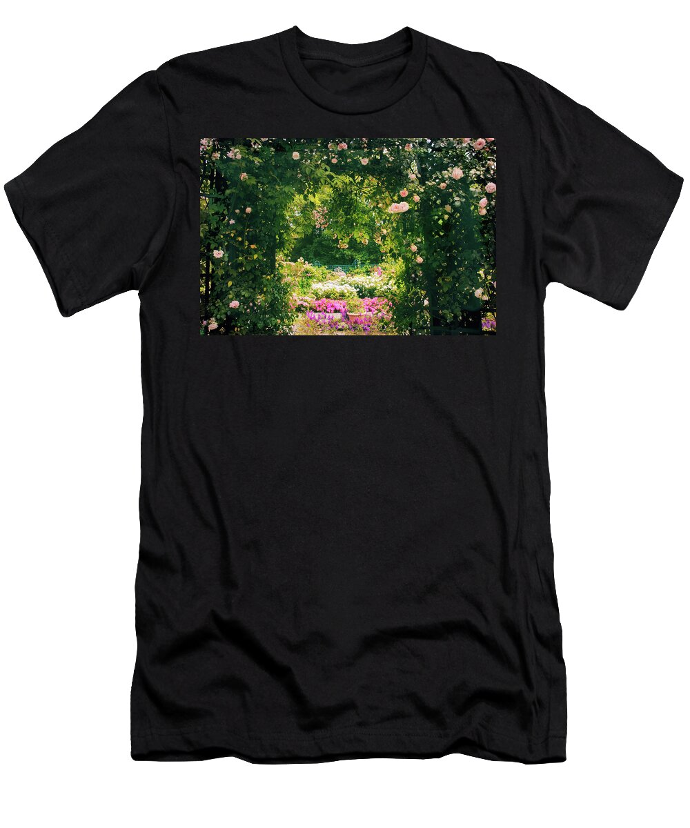 Roses T-Shirt featuring the photograph The Bountiful Garden by Jessica Jenney