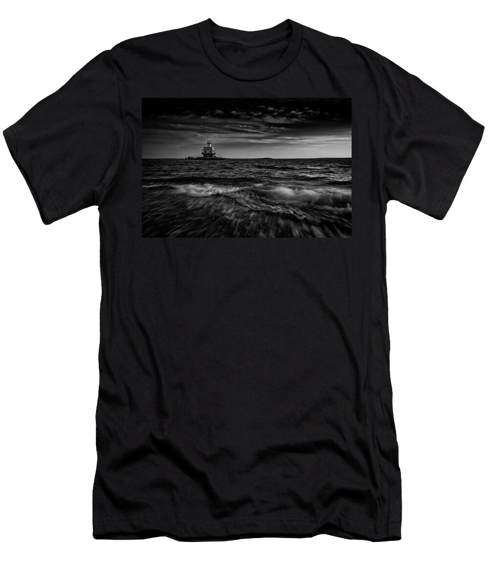 Orient Beach State Park T-Shirt featuring the photograph The Bug Light, Greenport NY by Rick Berk