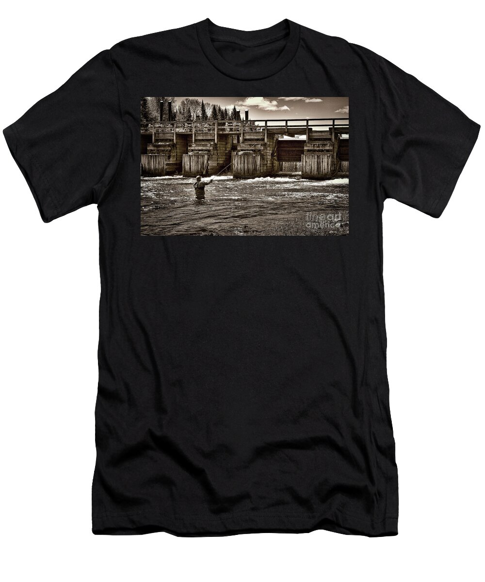 Scenic T-Shirt featuring the photograph The Cast by Skip Willits