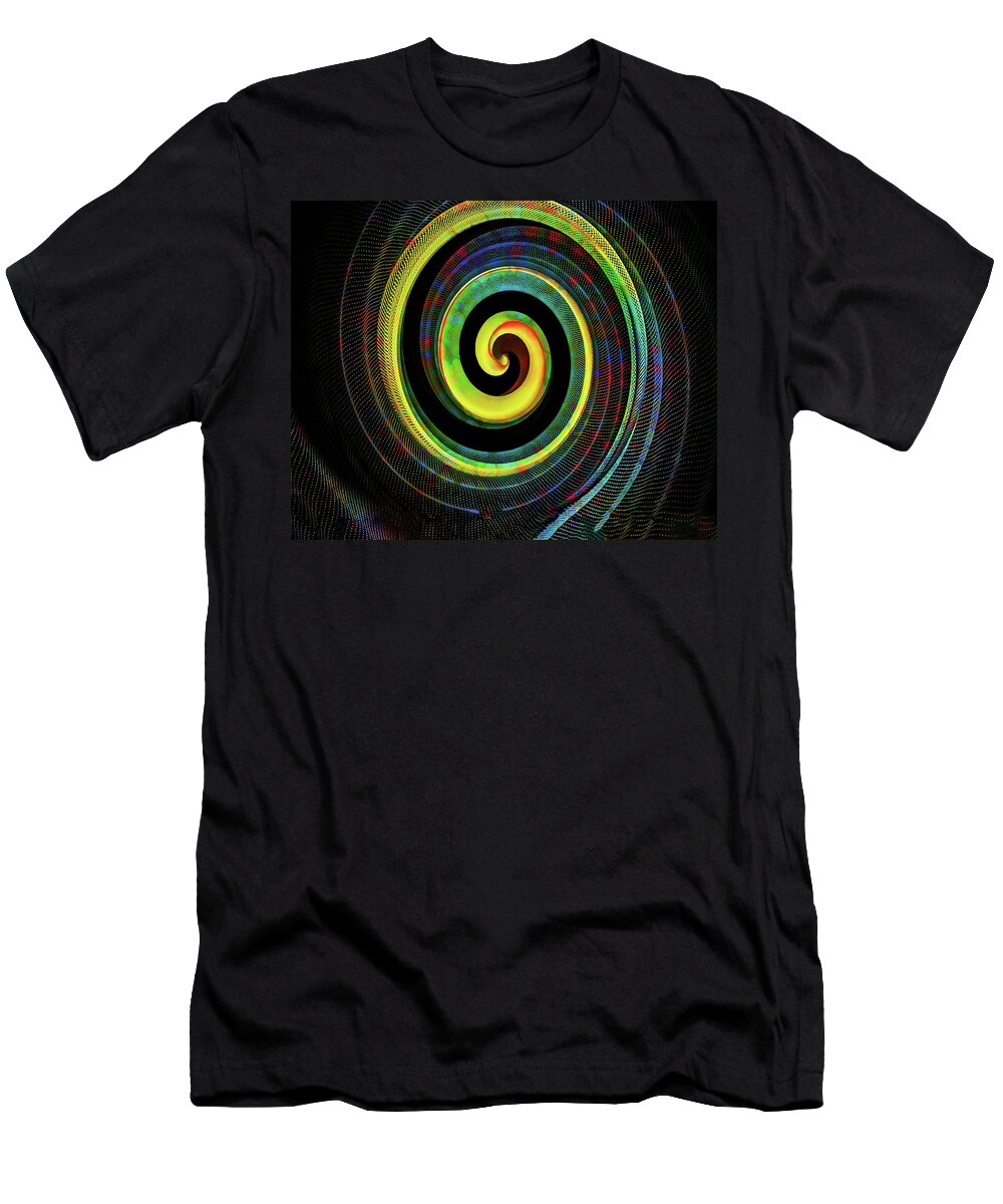 Art T-Shirt featuring the digital art The Chameleon Snake Skin by Steve Taylor
