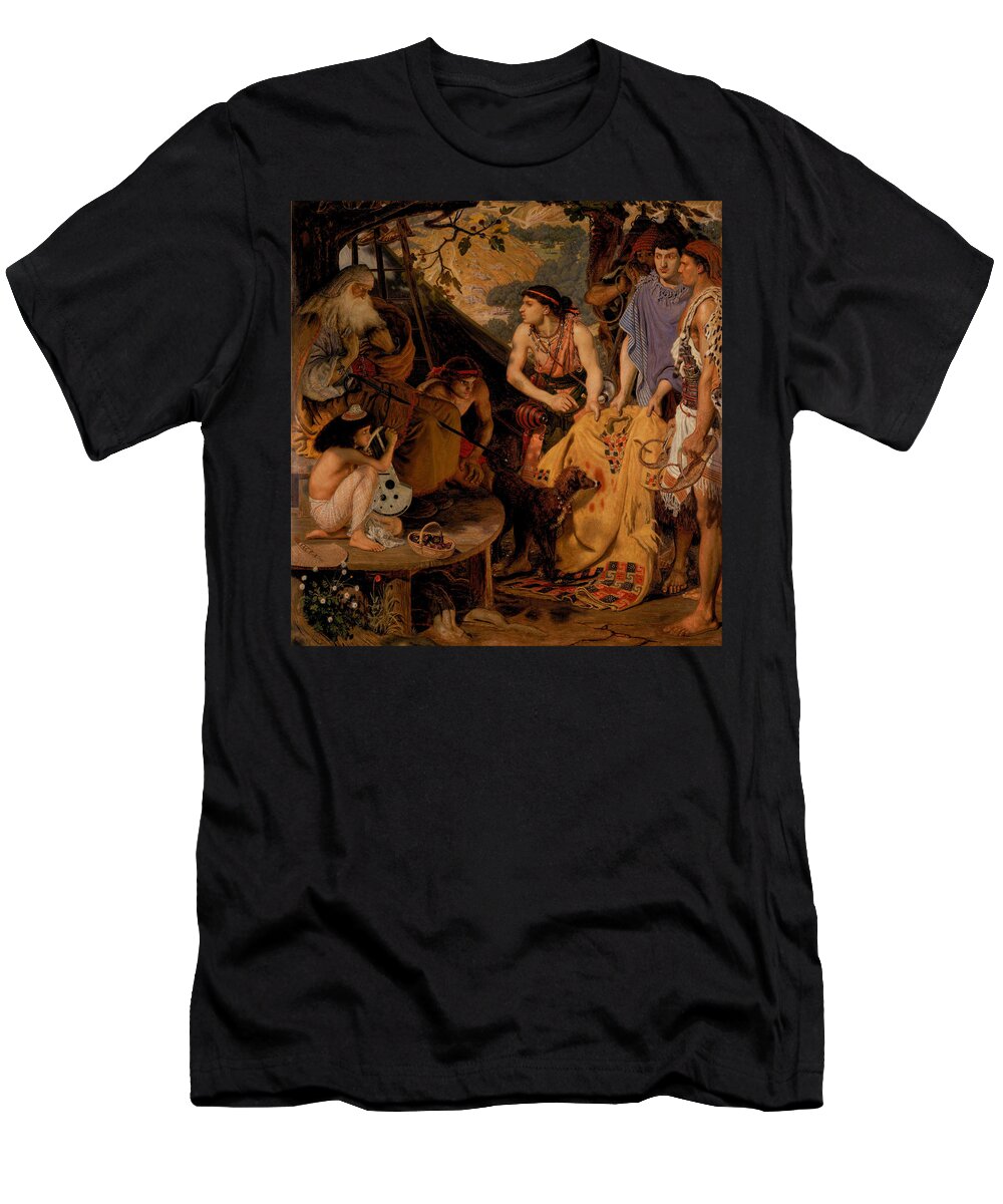 Ford Madox Brown (calais 1821-1893 London) T-Shirt featuring the painting The Coat of Many Colours by MotionAge Designs