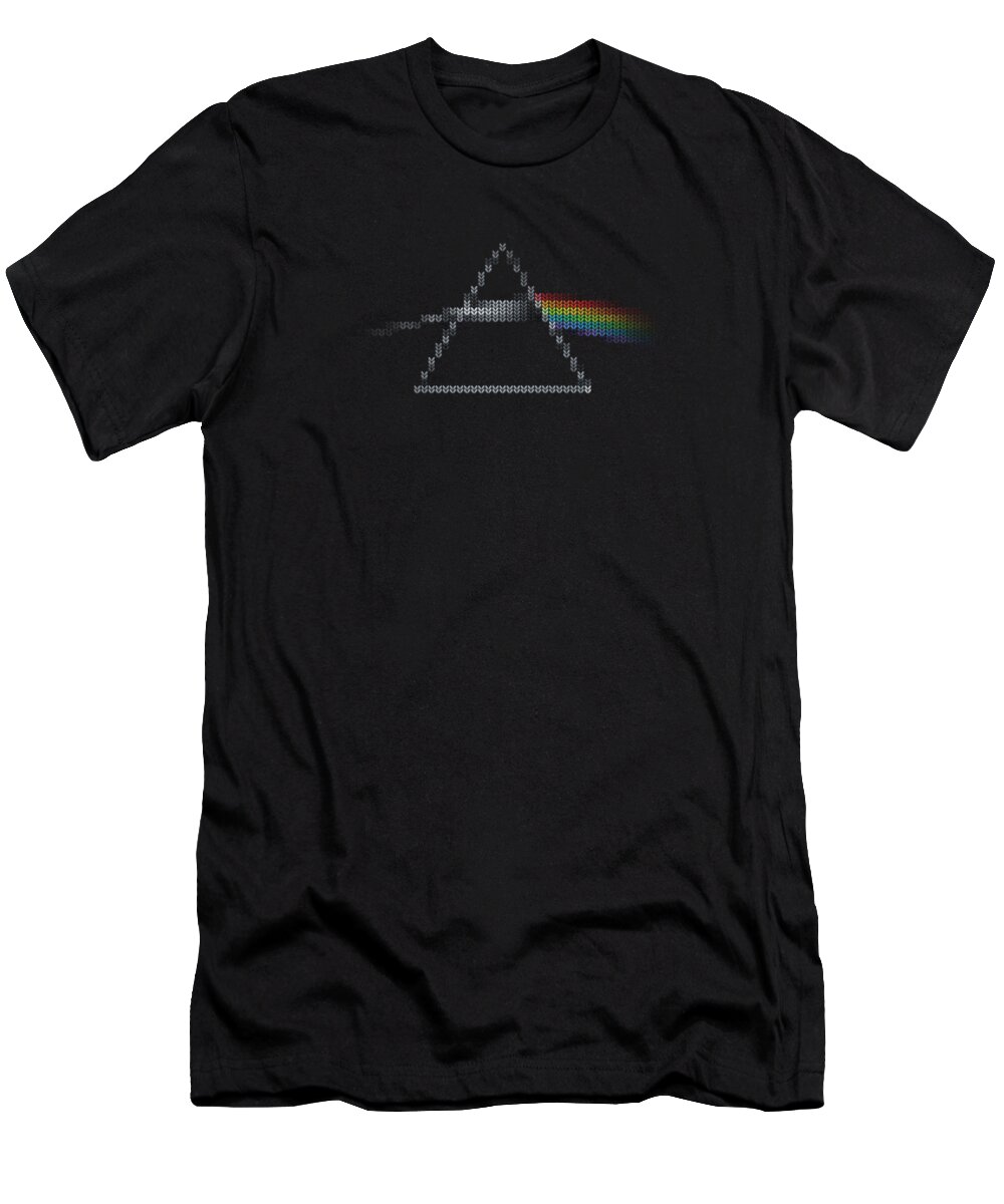 Ugly Christmas T-Shirt featuring the digital art The Dark Side of The Ugly Christmas Sweater Cool Dark Side of the Moon Music Parody by Philipp Rietz