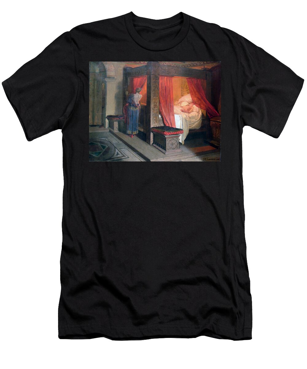 Jean-paul Laurens T-Shirt featuring the painting The Death of Galswintha by Jean-Paul Laurens