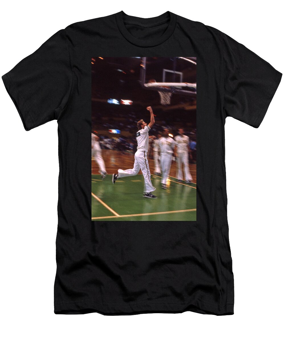 Larry Bird T-Shirt featuring the photograph The Hick from French Lick by Mike Martin