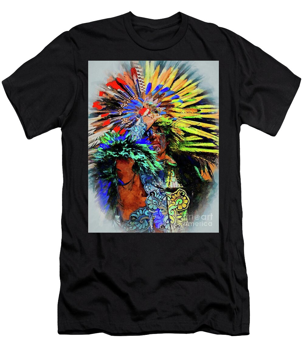 John+kolenberg T-Shirt featuring the photograph The Indian At Dolores Hidalgo by John Kolenberg