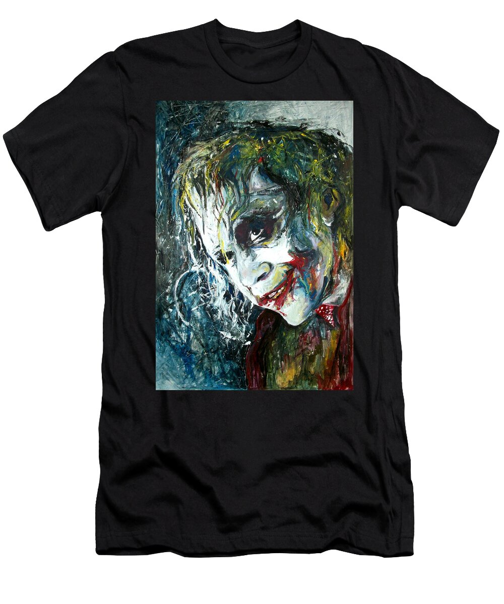 Med det samme daytime Vedholdende The Joker - Heath Ledger T-Shirt by Marcelo Neira - Pixels