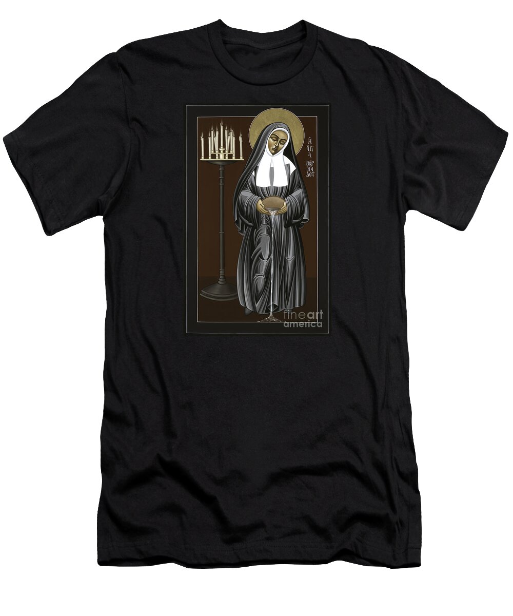 The Kenosis Of St Bernadette Of Lourdes T-Shirt featuring the painting The Kenosis of St Bernadette of Lourdes 063 by William Hart McNichols