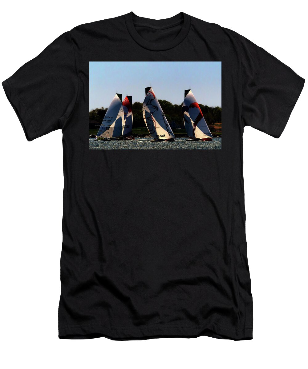 Volvo Ocean Race T-Shirt featuring the photograph The Ocean Race by Tom Prendergast