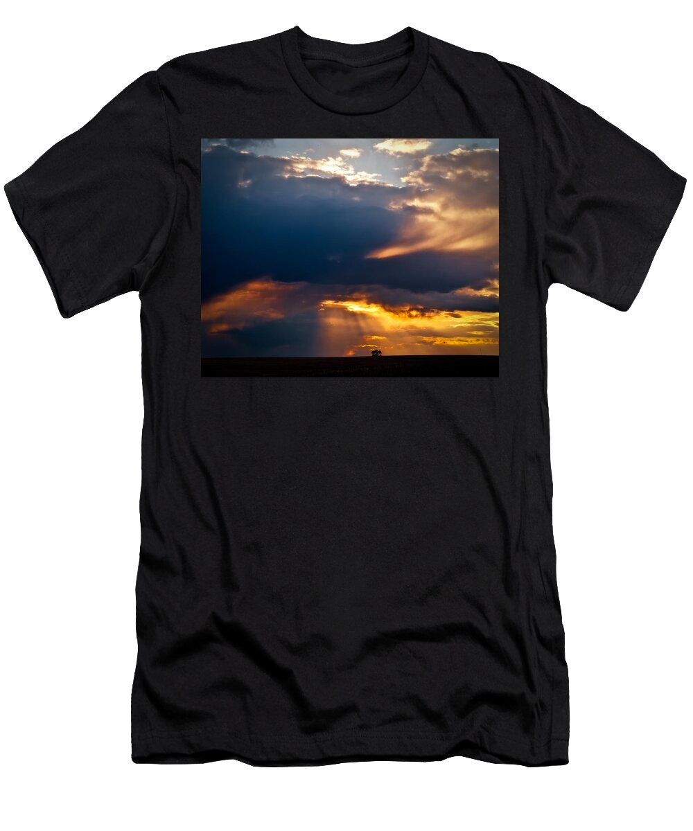 Cloud T-Shirt featuring the photograph The Only Tree That's Left by Sandra Parlow