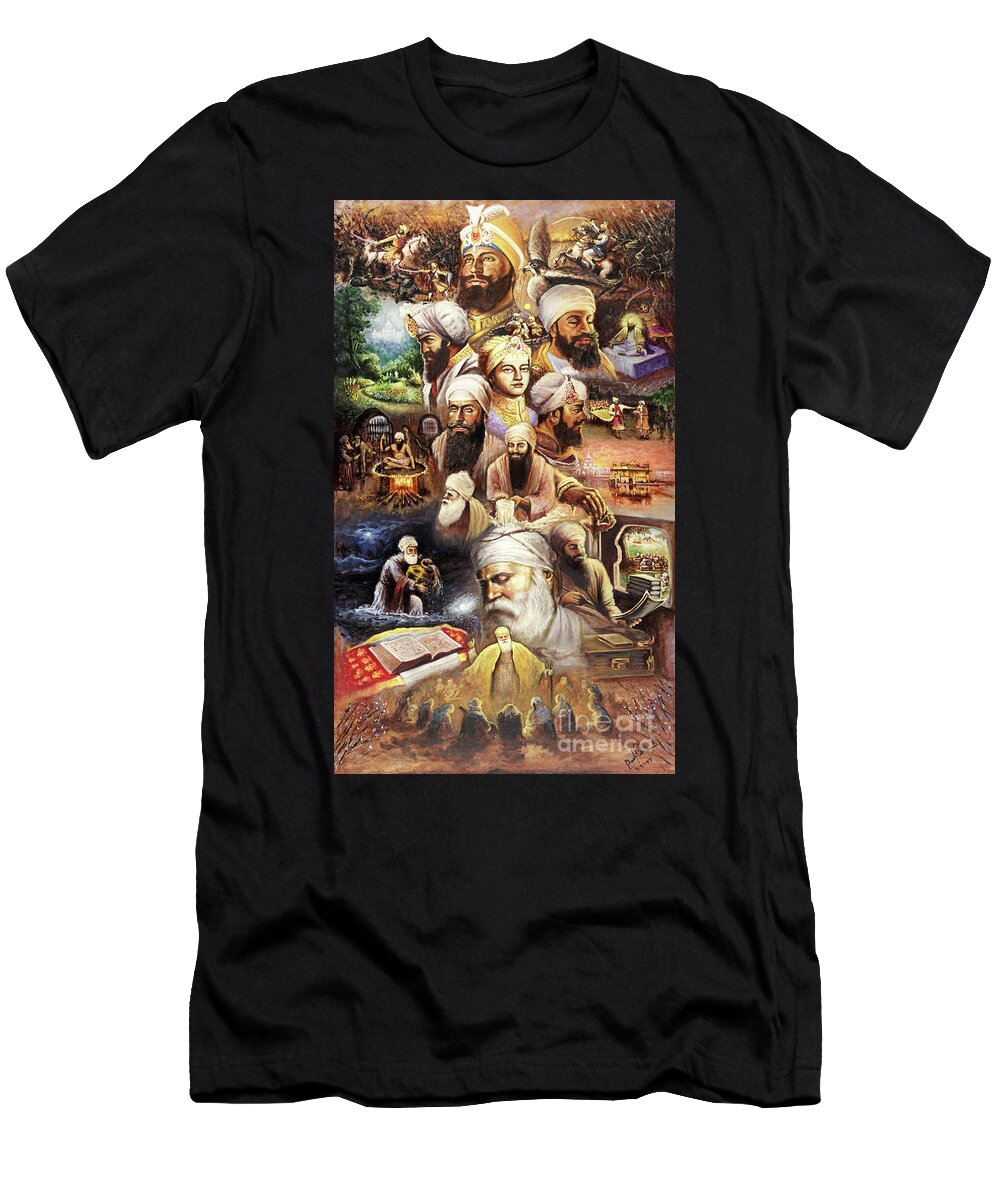 Sikhism T-Shirt featuring the painting The Path by Art of Raman