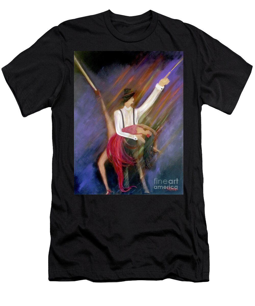 Dance T-Shirt featuring the painting The Power Of Dance by Artist Linda Marie