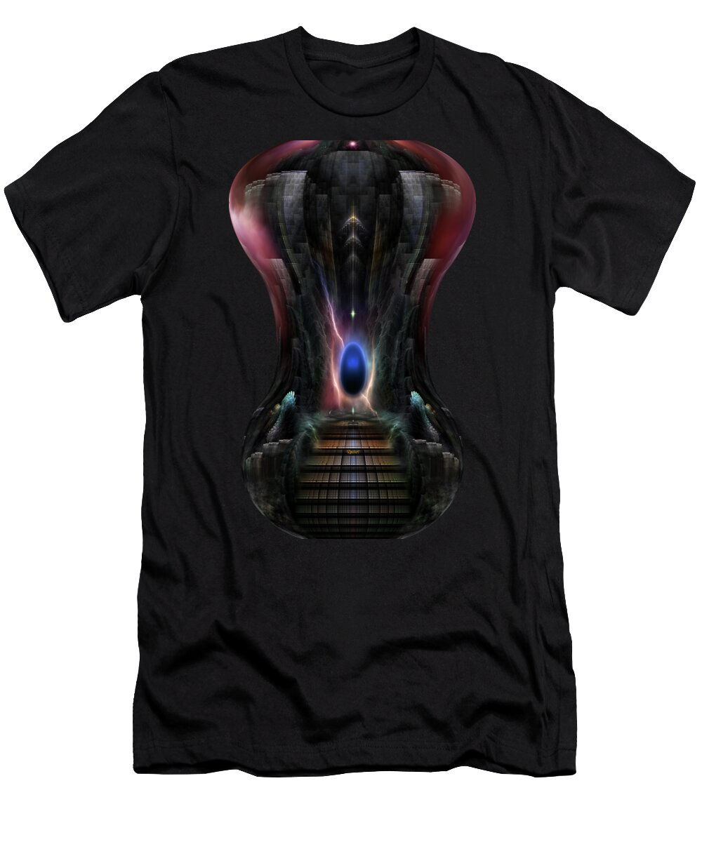 Realm Of Osphilium T-Shirt featuring the digital art The Realm Of Osphilium Fractal Composition by Rolando Burbon