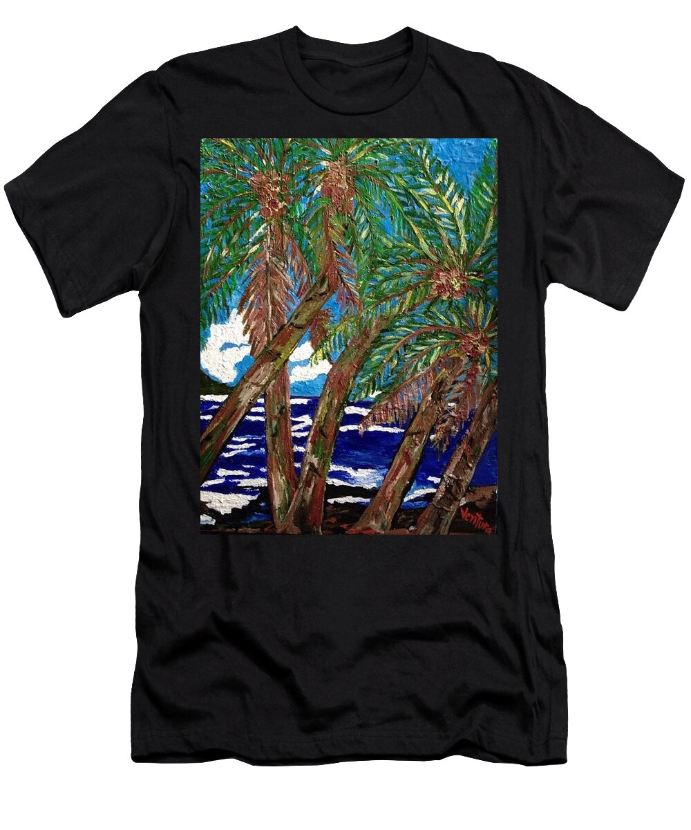 Opihikao T-Shirt featuring the painting The Ride to Opihikao by Clare Ventura
