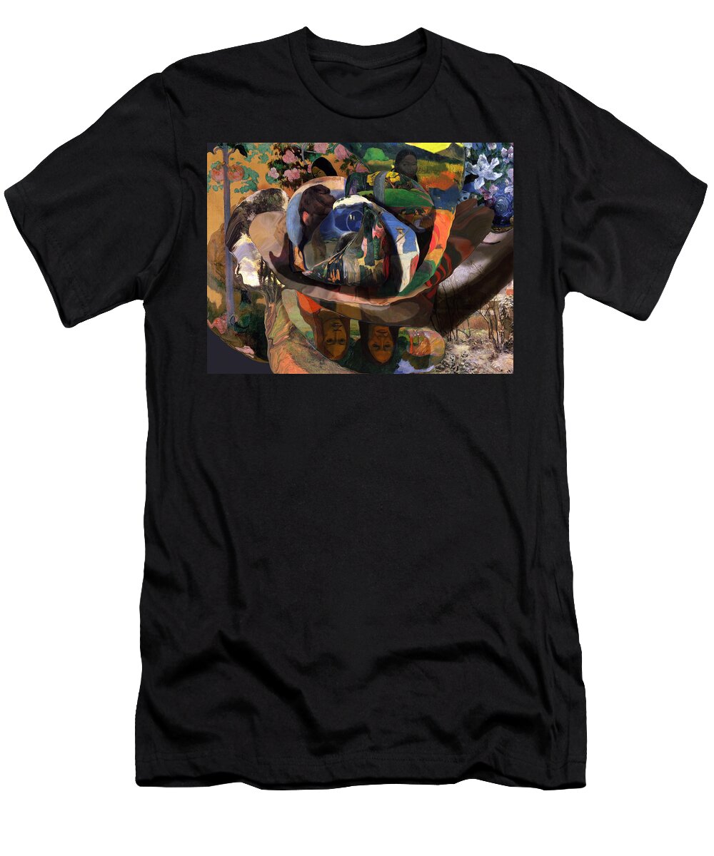 Paul Gauguin T-Shirt featuring the digital art The Rose of Gauguin by David Bridburg