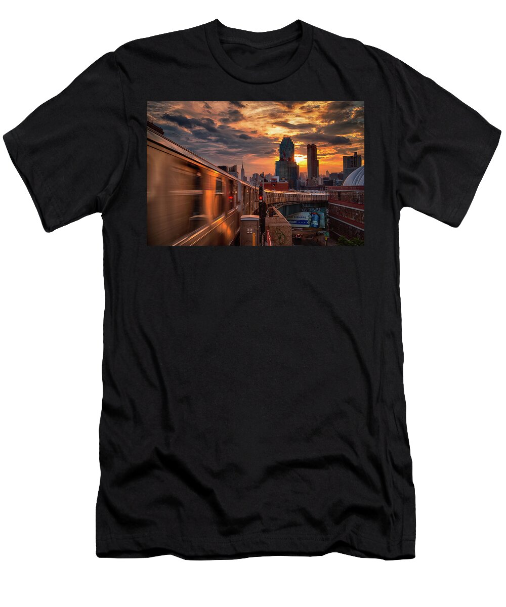 New York City T-Shirt featuring the photograph The Seven II by Raf Winterpacht