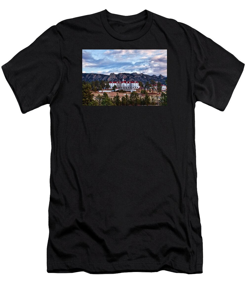 The Stanley Hotel T-Shirt featuring the photograph The Stanley Hotel by Ronda Kimbrow