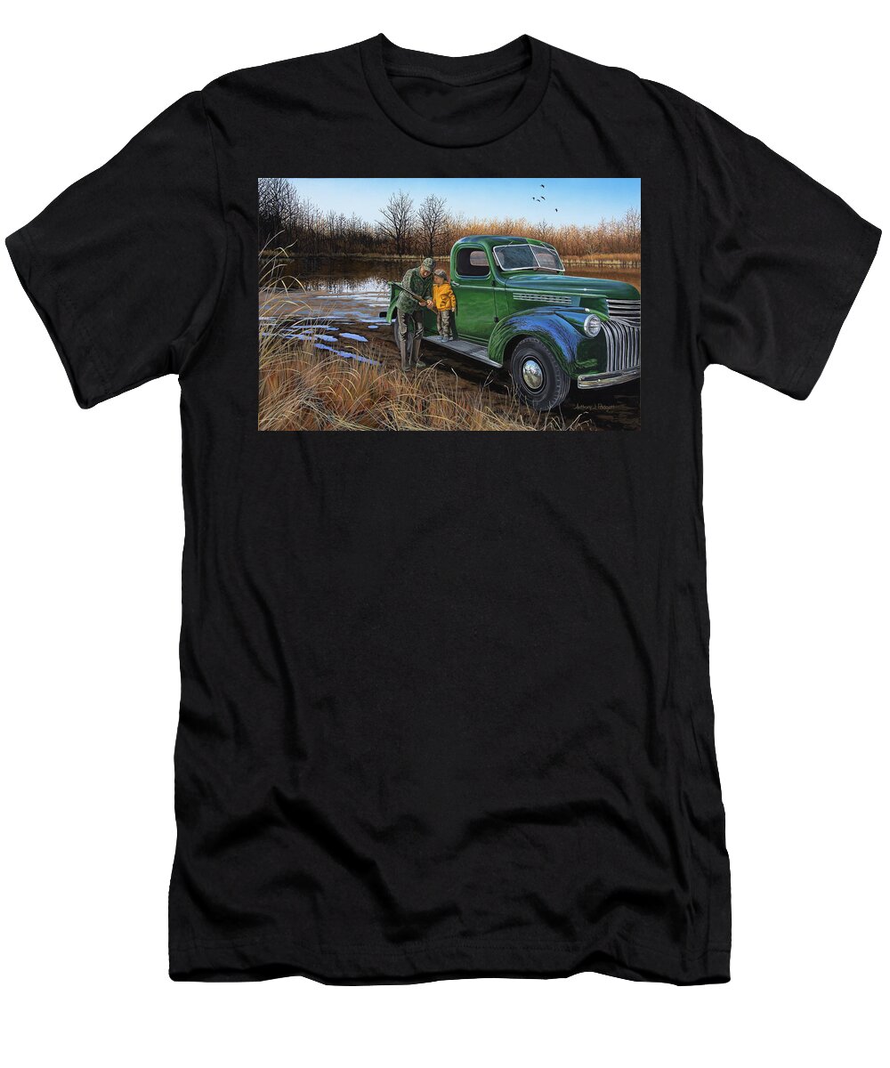 Truck T-Shirt featuring the painting The Understudy by Anthony J Padgett