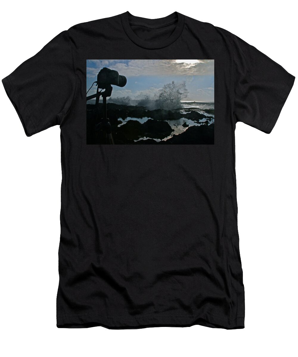Nikon T-Shirt featuring the photograph The Viewing Devil's Churn by Laddie Halupa