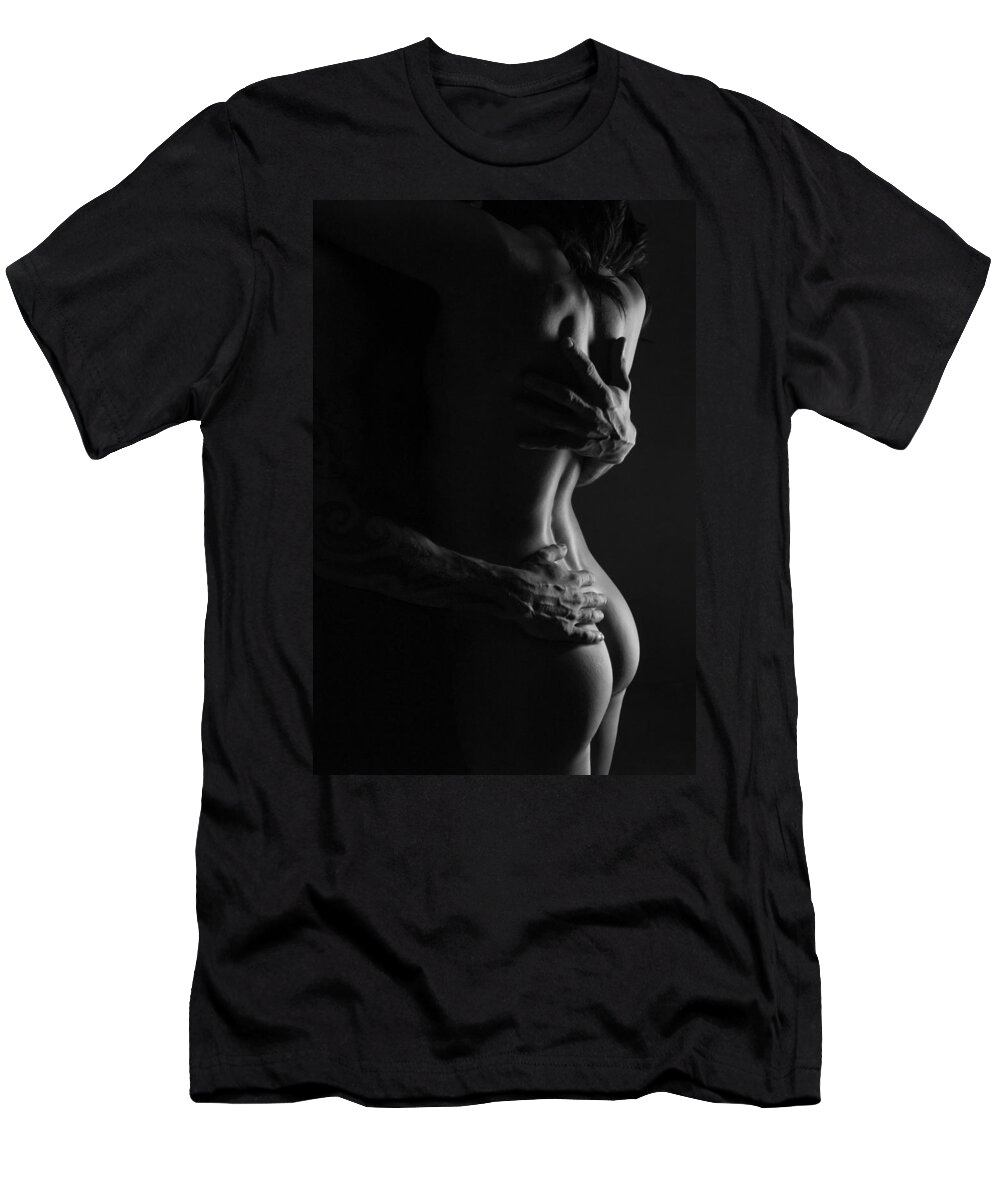 Blue Muse Fine Art T-Shirt featuring the photograph The Warm And Dark Embrace by Blue Muse Fine Art