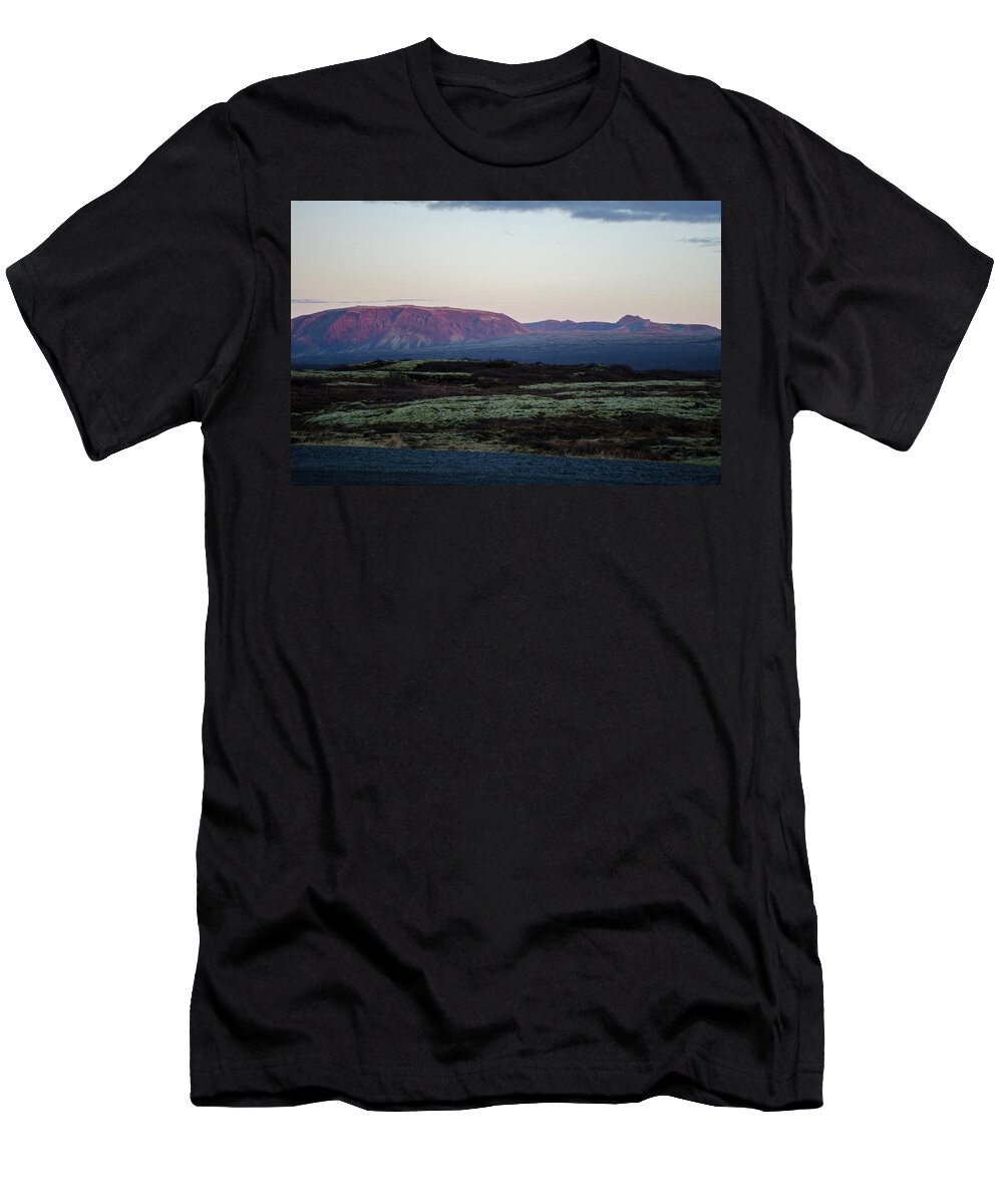Iceland T-Shirt featuring the photograph Thingvellir Sunset Mountain 2 by Deborah Smolinske