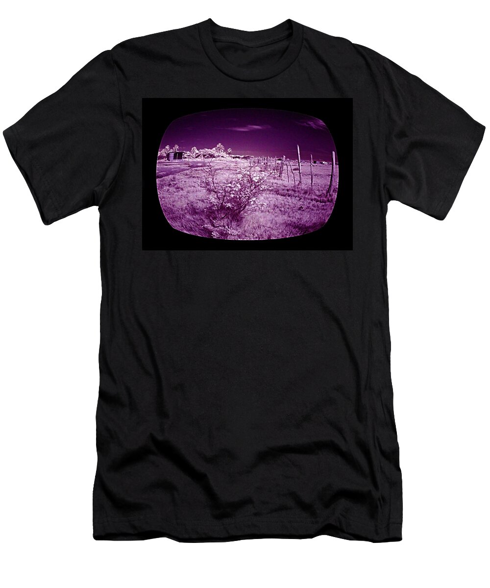 Infrared T-Shirt featuring the photograph Through the TV by Galeria Trompiz
