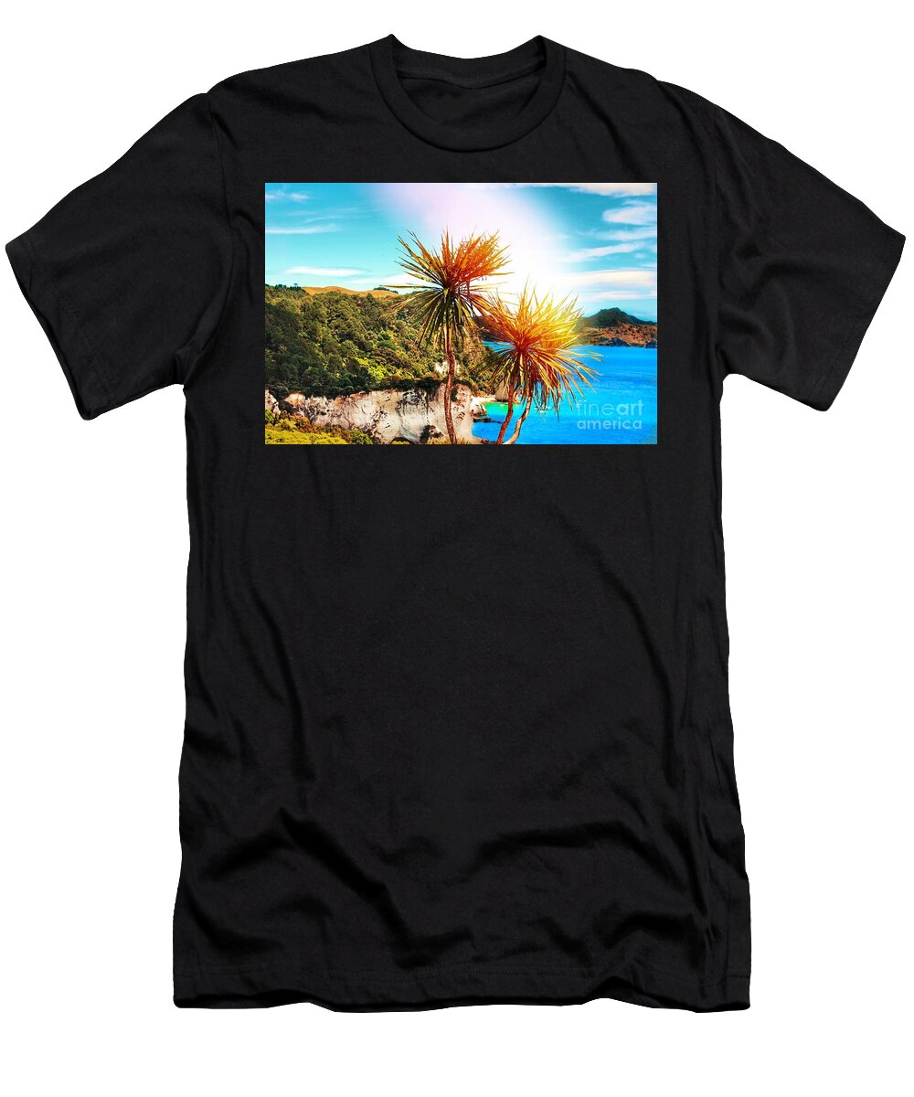Cabbage Tree T-Shirt featuring the photograph Ti Kouka by HELGE Art Gallery