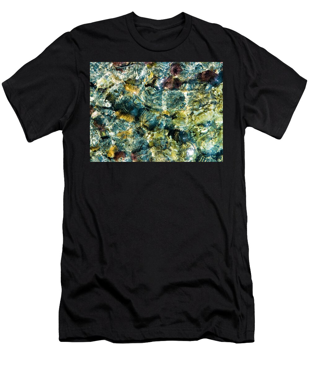 Tide Pool T-Shirt featuring the photograph Tide Pool Abstraction by Christopher Johnson