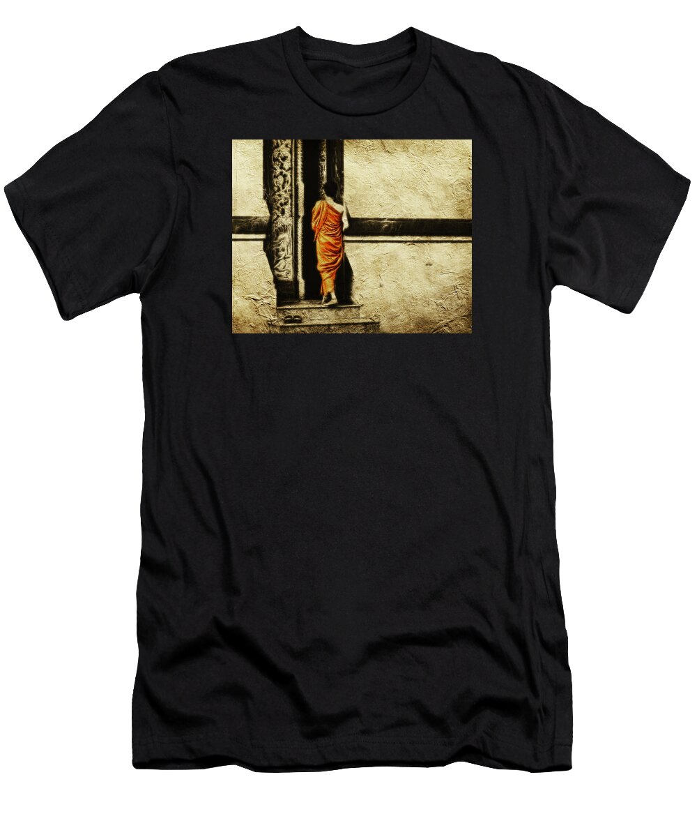 Buddha T-Shirt featuring the photograph Time for Prayer by Cameron Wood