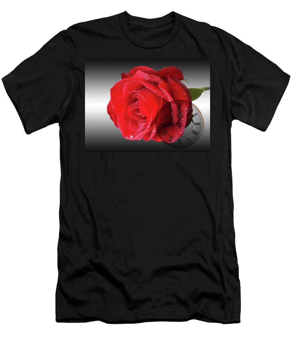Rose T-Shirt featuring the photograph Time For Romance by Gill Billington